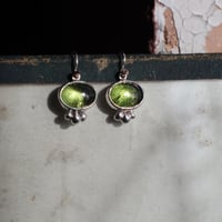 Image 2 of Oval peridot drop earrings 