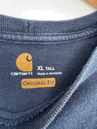 Image 2 of Vintage Carhartt - Navy Blue Heavyweight Pocket Logo T-Shirt- XL Tall