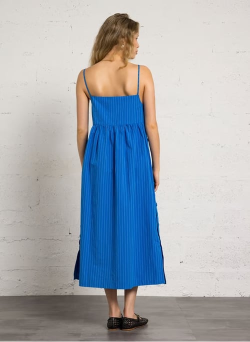Image of 3-Vestido striped blue