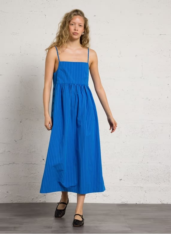 Image of 3-Vestido striped blue