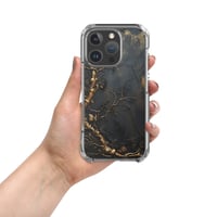 Image 9 of Gold and Black Tattered Texture Gnarled Roots Goth Inspired Clear Case for iPhone®