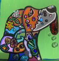 Image 2 of Pop Art Mixed Media Dog Painting