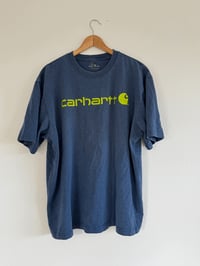 Image 1 of Vintage Carhartt - Blue/Green Logo Heavyweight T-Shirt