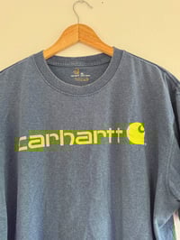 Image 3 of Vintage Carhartt - Blue/Green Logo Heavyweight T-Shirt