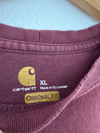 Image 3 of Vintage Carhartt - Burgundy Heavyweight Pocket Logo T-Shirt