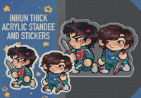 PREORDER | 456 + 001 2.5 inch hide and seek thick acrylic standee & 2 inch stickers (squid game)