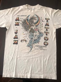 Image 2 of Vintage Single Stitch 1990 AM-JAM Tattoo Expo T-Shirt S/M 