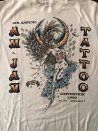 Image 1 of Vintage Single Stitch 1990 AM-JAM Tattoo Expo T-Shirt S/M 