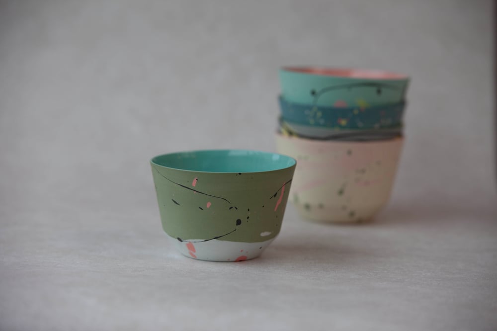 Image of Mjøsen koppen_ rosa og lime 