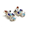 Zuni Inlay Bird Earrings