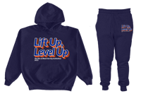 Image 2 of "Lift Up , Level Up" 2 - Navy Sweatshirt