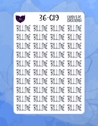 Image 20 of Bill Due G Font G-G24