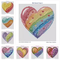 Image 3 of Glitter Hearts Mini Diamond Painting Kit by Creative Gems