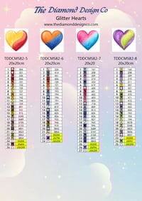 Image 4 of Glitter Hearts Mini Diamond Painting Kit by Creative Gems