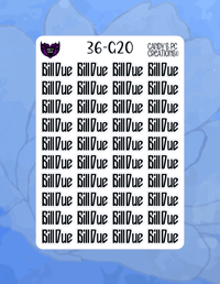 Image 21 of Bill Due G Font G-G24