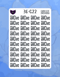 Image 23 of Bill Due G Font G-G24