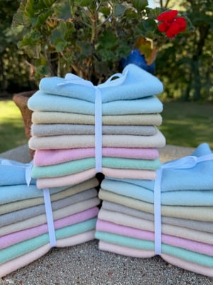 Image of 8-Piece  Hand Dyed Pastel Wool Bundles 