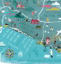 Image 3 of Map of Seven Sisters, Birling Gap and Beachy Head 