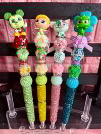 Image 8 of 🌸Disney Doorables In Full Bloom Luxury Beaded Bling pens 