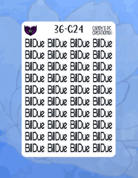 Image 25 of Bill Due G Font G-G24