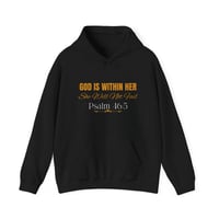 Image 1 of God Is Within Her She Will Not Fail Psalm 46:5 Hoodie | Christian Faith Scripture