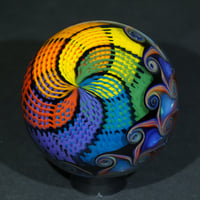 Image 2 of Rainbow Reticello Pinwheel Marble
