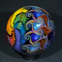 Image 3 of Rainbow Reticello Pinwheel Marble