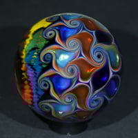 Image 4 of Rainbow Reticello Pinwheel Marble