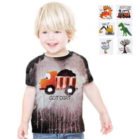 Kids Black Distressed Tee