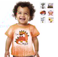 Kids Orange Distressed Tee