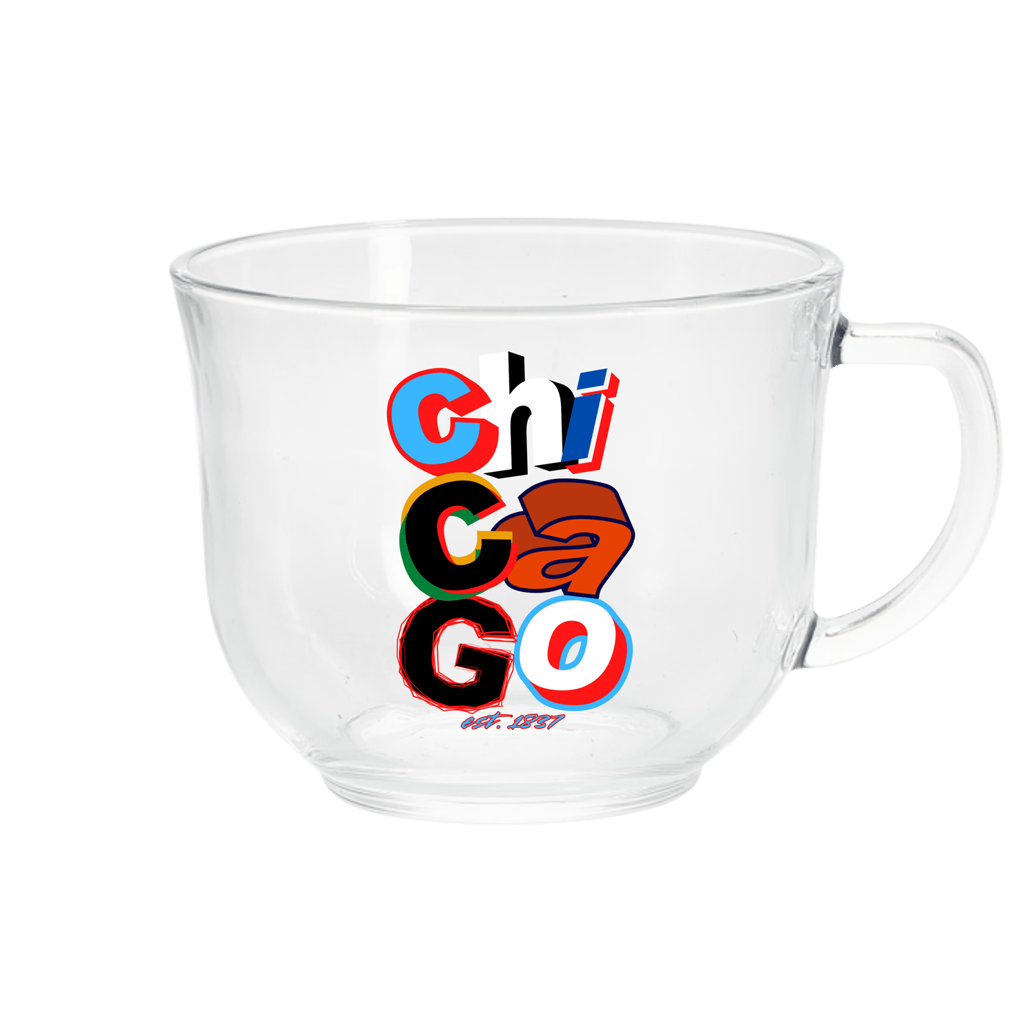 Image of CHICAGO STACKED CLEAR MUG