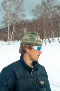 Image 3 of Sol Knit Beanie Green