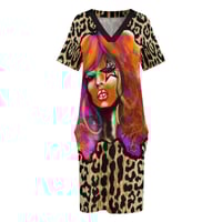 Image 1 of CHEETAH GIRL T SHIRT DRESS