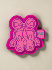 Image 2 of Bow with Easter Bunnies - Premium Silicone Mold