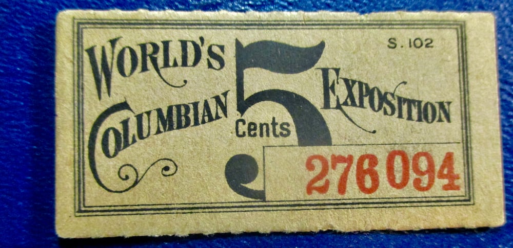 A SECOND PAIR OF S. 102 COLUMBIAN TICKETS. NOT TERRIBLY RARE BUT ALL STAND TICKETS ARE GETTING TOUGH