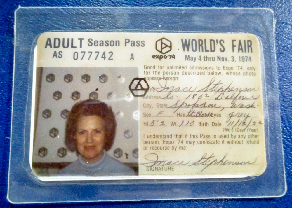 RARE SEASON PASS TO THE 1974 SPOKANE WORLD'S FAIR--I'VE NEVER SEEN ANOTHER!