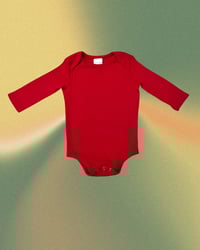 Image 1 of Hanna Andersson Red Long Sleeve Onesie-2T