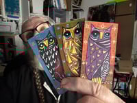 Tiny Free Verse Owls / 3-Piece Micro Art Set & Zine Series, Vol. 2 / #39 of 65