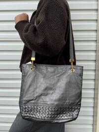 Image 2 of Authentic Vintage Bottega Veneta Intrecciato Trimmed Tote Bag