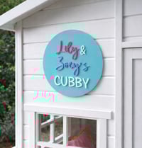 Image 1 of Personalised Cubby House Circle Sign
