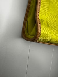 Image 3 of Vintage Authentic Gucci GG Neon Yellow Green Top Handle Jackie Bag