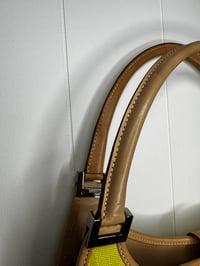 Image 4 of Vintage Authentic Gucci GG Neon Yellow Green Top Handle Jackie Bag