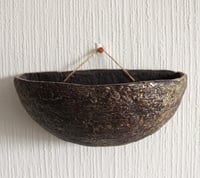 Image 4 of Handmade Sculptural Wall Pocket | Wall Hanging Paper Mache Bowl
