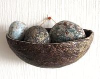 Image 5 of Handmade Sculptural Wall Pocket | Wall Hanging Paper Mache Bowl