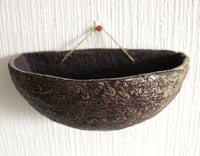 Image 2 of Handmade Sculptural Wall Pocket | Wall Hanging Paper Mache Bowl