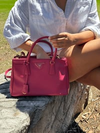 Image 1 of Preloved Authentic Prada Galleria Leather Handbag in Pink