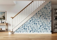 Image 7 of 'Toile du Boys' Wallpaper Roll – Classic Blue – 10m