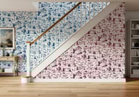 Image 4 of 'Toile du Boys' Wallpaper Roll – Classic Blue – 10m