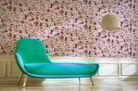 Image 5 of 'Toile du Boys' Wallpaper Roll – Dark Pink – 10m