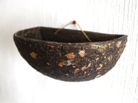 Image 4 of Wall Hanging Paper Mache Bowl | Handmade Sculptural Wall Pocket | Organic Wabi Sabi Art